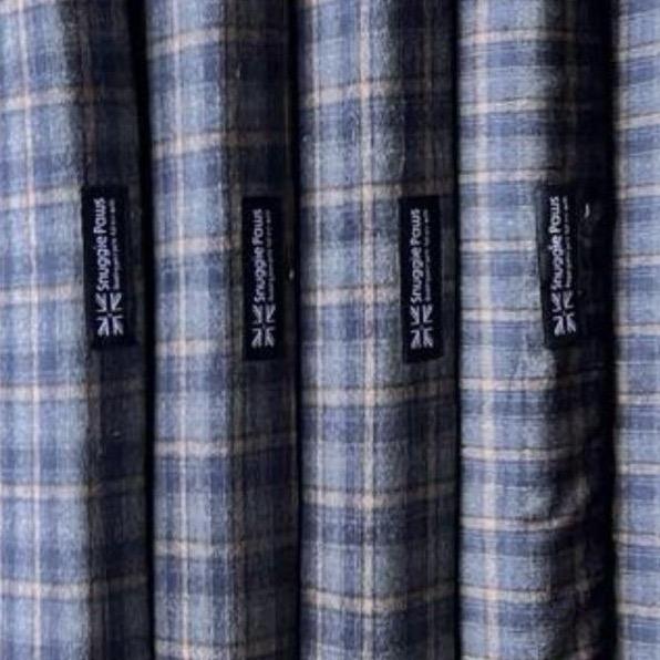 Tweed Crate Mat Blue Tartan